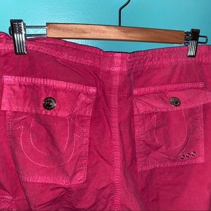 Pink True Religion Cargo shorts!